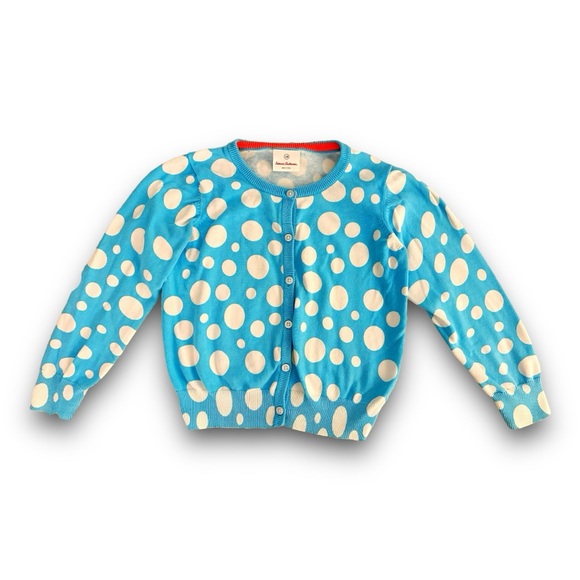 Hanna Andersson Other - Hanna Andersson | Blue and White Polka Dot Cardigan (8) 💙